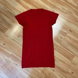 Red Lululemon Swiftly tech short sleeve running top 6